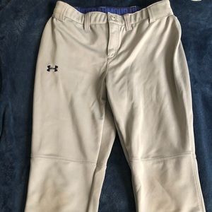 Gray Under Armour Softball Pants